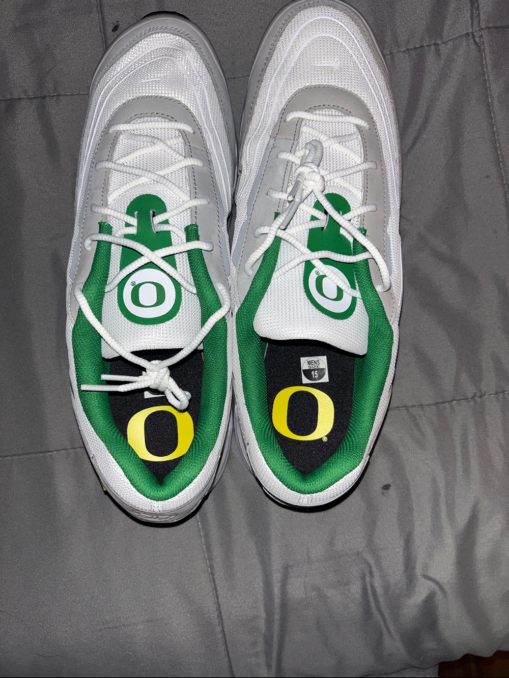 Air Max Oregons Nike White, Green & Gray Low-Top Sneakers size 15 - Picture 4 of 6
